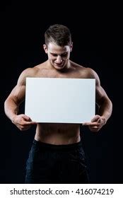 Naked Guy Holding Blank Sign Images Stock Photos And Vectors