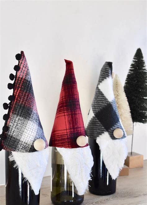 Gnome For The Holidays Make A Diy Gnome Wine Bottle Topper Wine