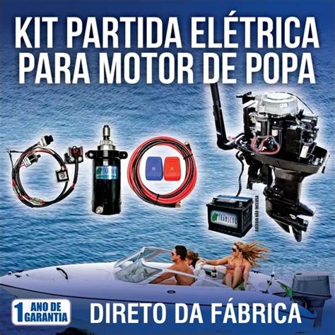 Kit Partida Elétrica P Motor Popa Yamaha 15 Hp Parcelamento sem juros