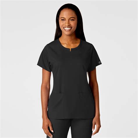 Buy Pro Women S 4 Pocket Notch Neck Scrub Top Wonder Wink Online At Best Price Ne