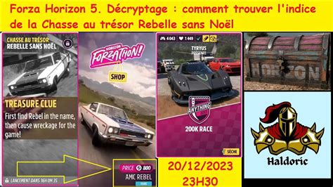 Forza Horizon 5 FH5 Décryptage comment trouver l indice de la