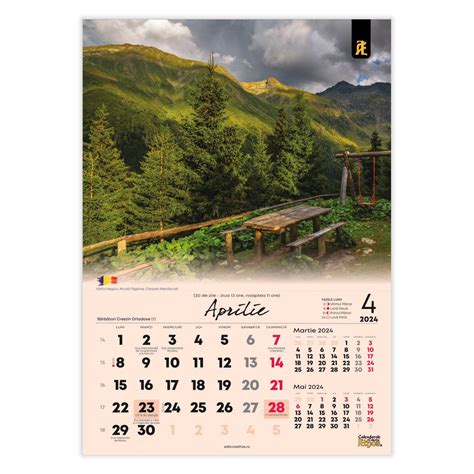 Calendar De Perete 2024 Romania Peisaje Pitoresti Format B3 33x47