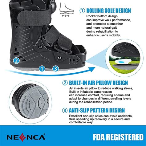 Neenca Medical Inflatable Walking Boot Air Cam Walker Fracture Boot