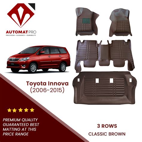 Toyota Innova 2006 2015 Deep Dish Matting Floor Liner 3 Rows Only