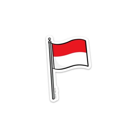 The Indonesia Flag Sticker | Indonesia flag, Travel stickers, Flag