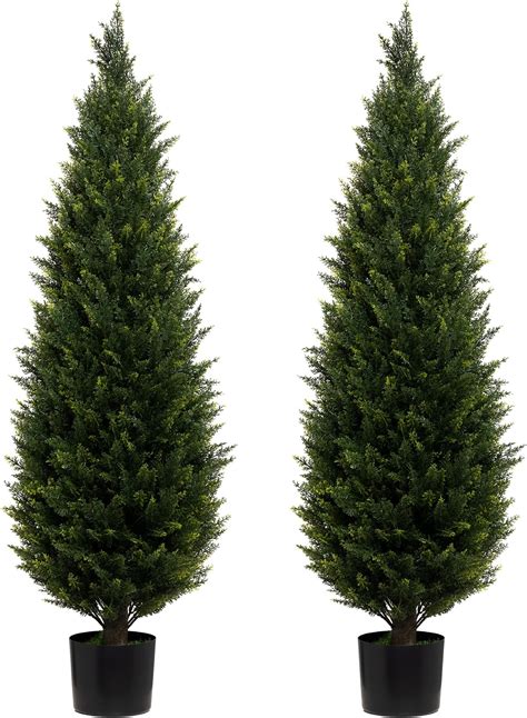 Amazon Two 4ft Artificial Topiary Tree Artificial Bushes Potted