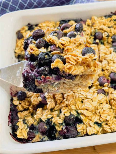 Healthy Blueberry Baked Oatmeal Gluten Free No Refined Sugar