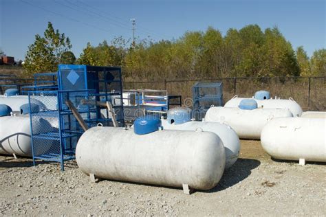 Large Propane Tanks stock image. Image of pressurized - 6818131