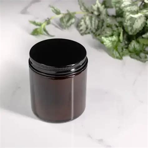 12 Pcs 4 8 OZ Amber Straight Sided Jar Threaded Candle Agaboo