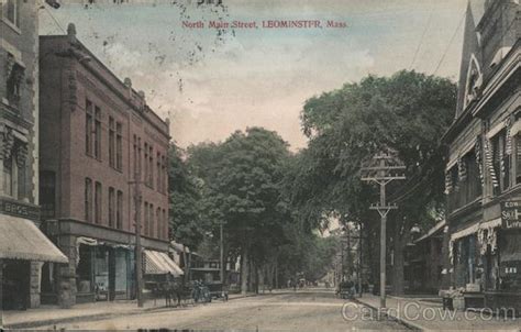 North Main Street Leominster, MA Postcard