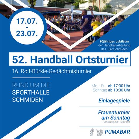 Tsv Schmiden Wo Zukunft Tradition Hat Handball Ortsturnier