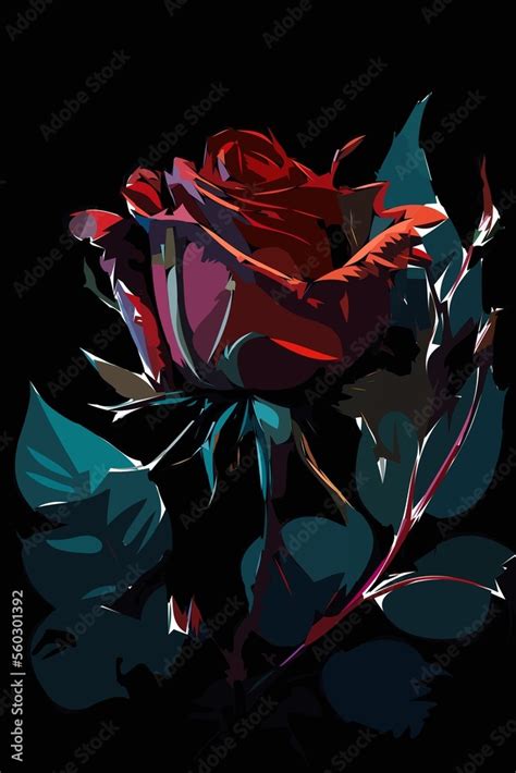 every rose has its thorn Abstract Digital Illustrations Painting Concept Art Part#090123 Stock ...