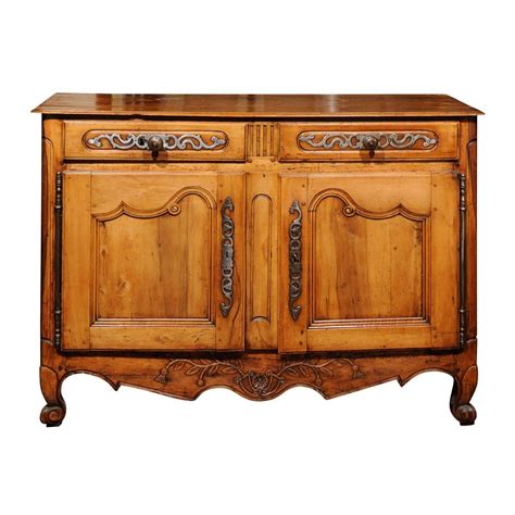 French 1820s Louis XV Style Walnut Two Drawer And Two Door Buffet From