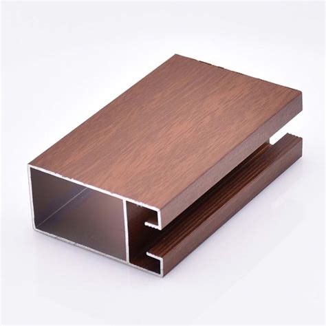 Wooden Grain Mullion Frame Aluminum Tube Profile Intop Metal Co Ltd