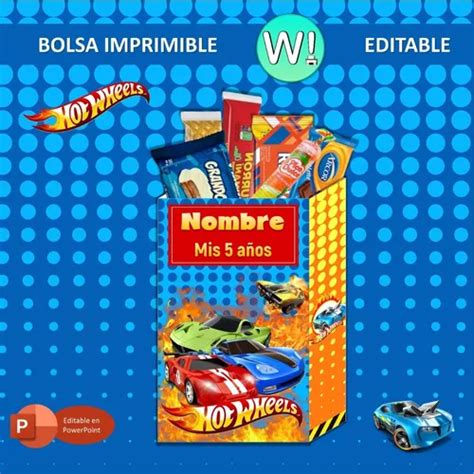 Bolsita Imprimible Cumplea Os Hot Wheels