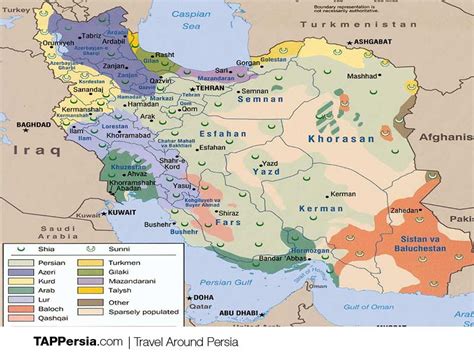 ethnic map  iran map   west
