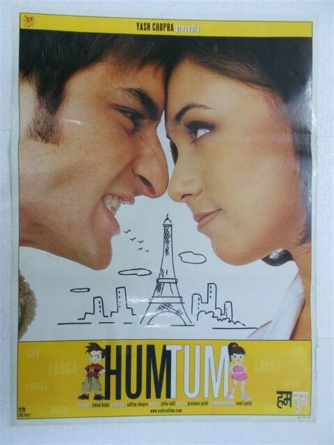 Hum Tum 2004 Saif Ali Khan Rani Mukherjee Rare Poster Bollywood Film