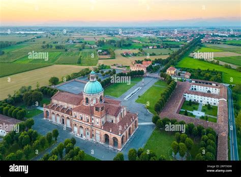 Aerial View Of The Santuario Di Santa Maria Del Fonte Presso Caravaggio