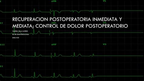 Tema 11 Recuperación posoperatoria inmediata y mediata YouTube