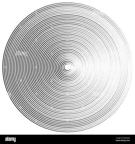 Concentric Radial Circles Pattern Radiating Circular Spiral Vortex