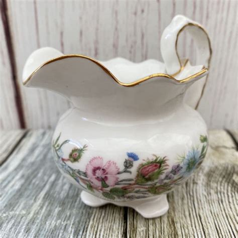 Aynsley Wild Tudor Footed Cream Jug Replacing Discontinued China And