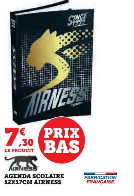 Promo Agenda Scolaire X Cm Airness Chez Hyper U Icatalogue Fr