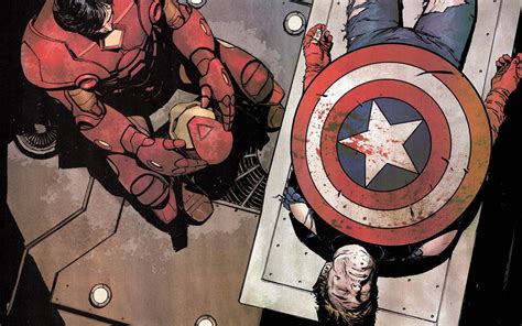 Captain America and Iron-Man Civil War comic book HD wallpaper | Wallpaper Flare