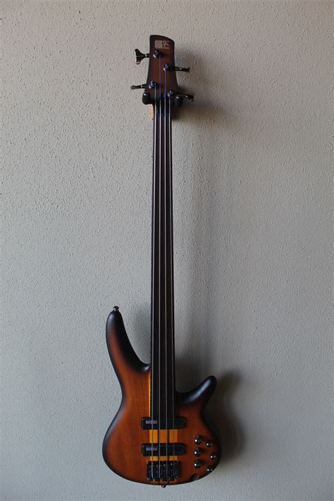 Ibanez Srf700 4 Four String Fretless Electric Bass Guitar Brown Burst Flat Memorial Music