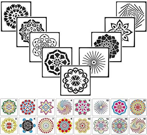 Hong Fu Mandala Stencil Large Laser Mandala Dotting Tools Template