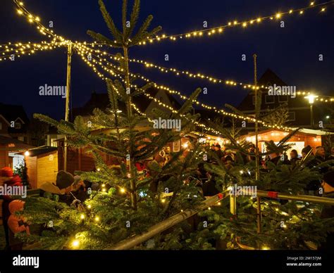 christmas market in a small village in germany Stock Photo - Alamy