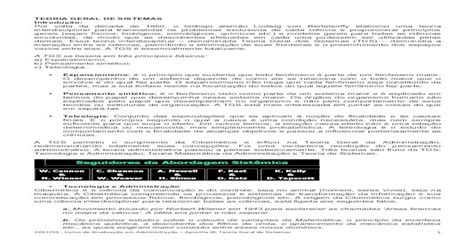 TEORIA GERAL DE SISTEMAS Introdução PDF fileA TGS permitiu o