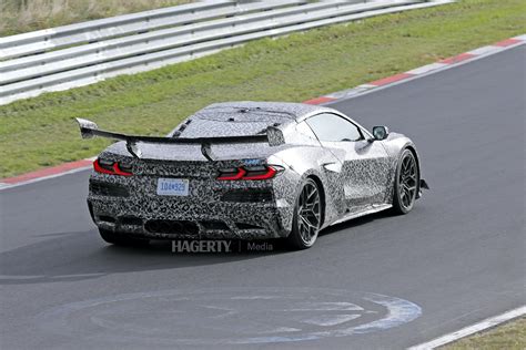 C8 Corvette ZR1 spied charging 'round the 'Ring with mega wing ...