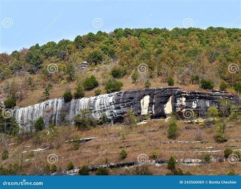 Manganese And Zinc Deposits On Cliffs Stock Image Image Of Blue