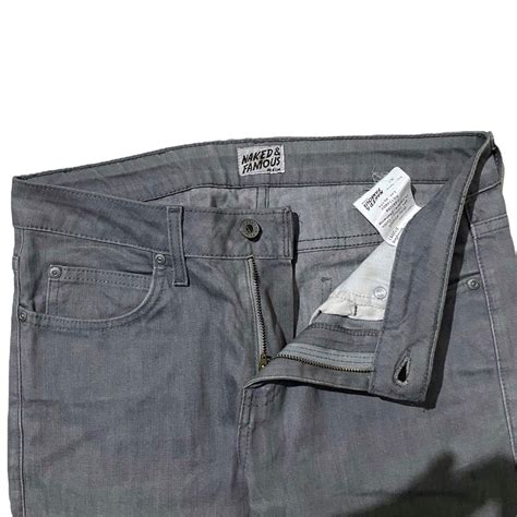 Naked Famous Grey Stretch Denim Barang Mewah Pakaian Di Carousell