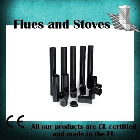 5 Inch 6 Black Stove Pipe Black Chimney Flue For Wood Log Multifuel