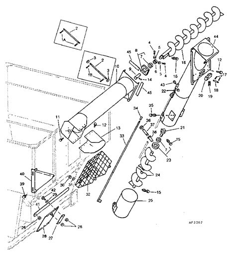 500 Cart Grain Auger Assembly And Cleanout Door 010399 [a12] Epc John Deere 11h222 Ag