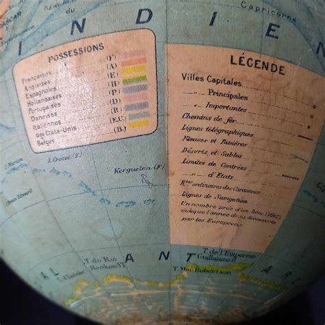 Proantic Globe Terrestre Mappemonde Vers 1920 Forest Editeur