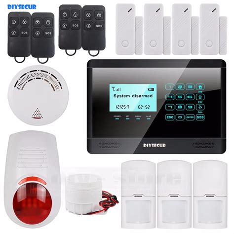 DIYSECUR Wireless GSM SMS TEXT Touch Keypad Home House Alarm System