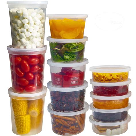 Buy DuraHome Food Storage Containers With Lids 8oz 16oz 32oz Freezer