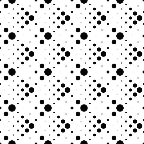 Geometrical Seamless Dot Pattern Background Black And White Abstract Vector Graphic Design