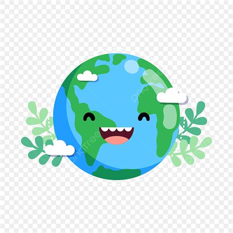 Cartoon Earth Clipart Vector, Cute Cartoon Cartoon Earth Earth Leaf ...