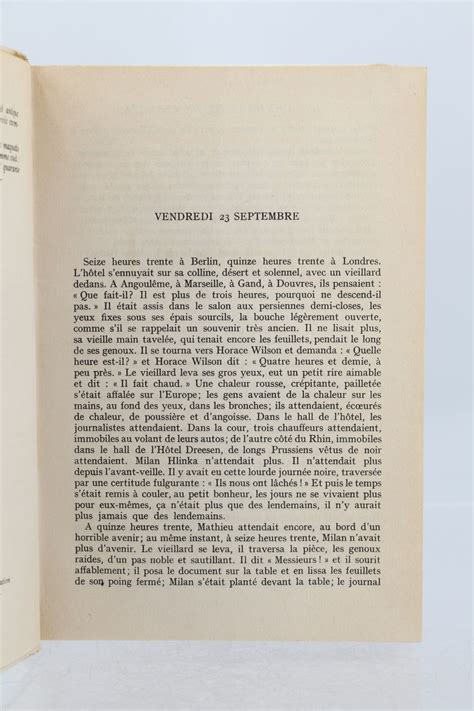 Sartre Les Chemins De La Liberté Ii Le Sursis First Edition