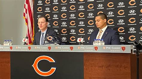 Chicago Bears Press Conference Matt Eberflus Ryan Poles Address Media