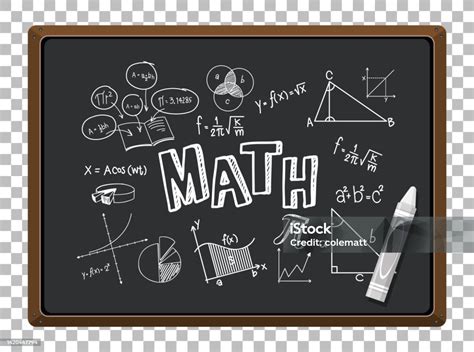 Rumus Matematika Pada Latar Belakang Kisi Terisolasi Papan Tulis