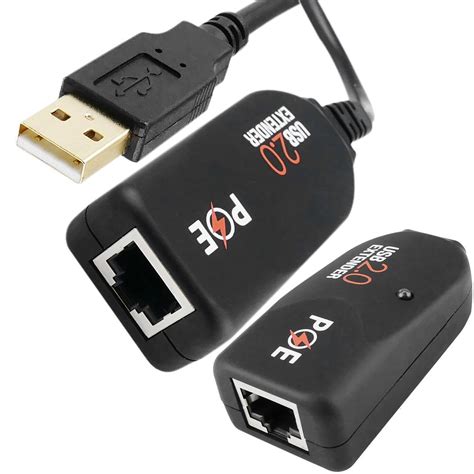 Przedłużacz USB 2 0 do kabla sieciowego 50 m UTP Cablematic