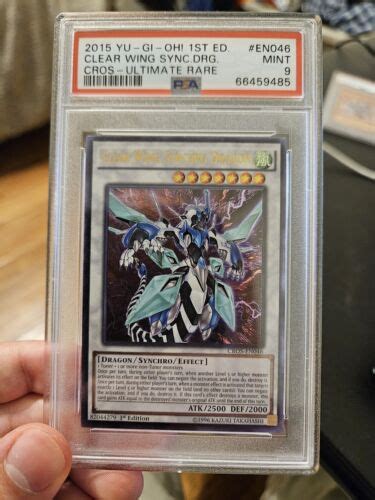 Yugioh PSA 9 Clear Wing Synchro Dragon CROS EN046 Ultimate 1st Edition