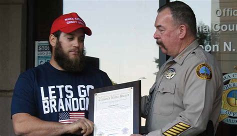 Yuma County Sheriff Presents Former Marine Who Disarmed Robber With