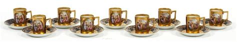 Фарфор Royal Vienna. Фарфоровые чашки для кофе с аллегорическими ...