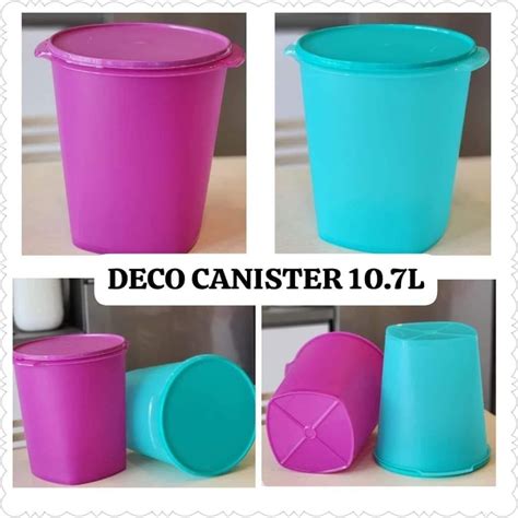 7 Warna Tupperware Tall Canister 10L 10 7L Deco Canister Giant