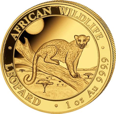 Unze Gold African Wildlife Somalia Leopard Auflage